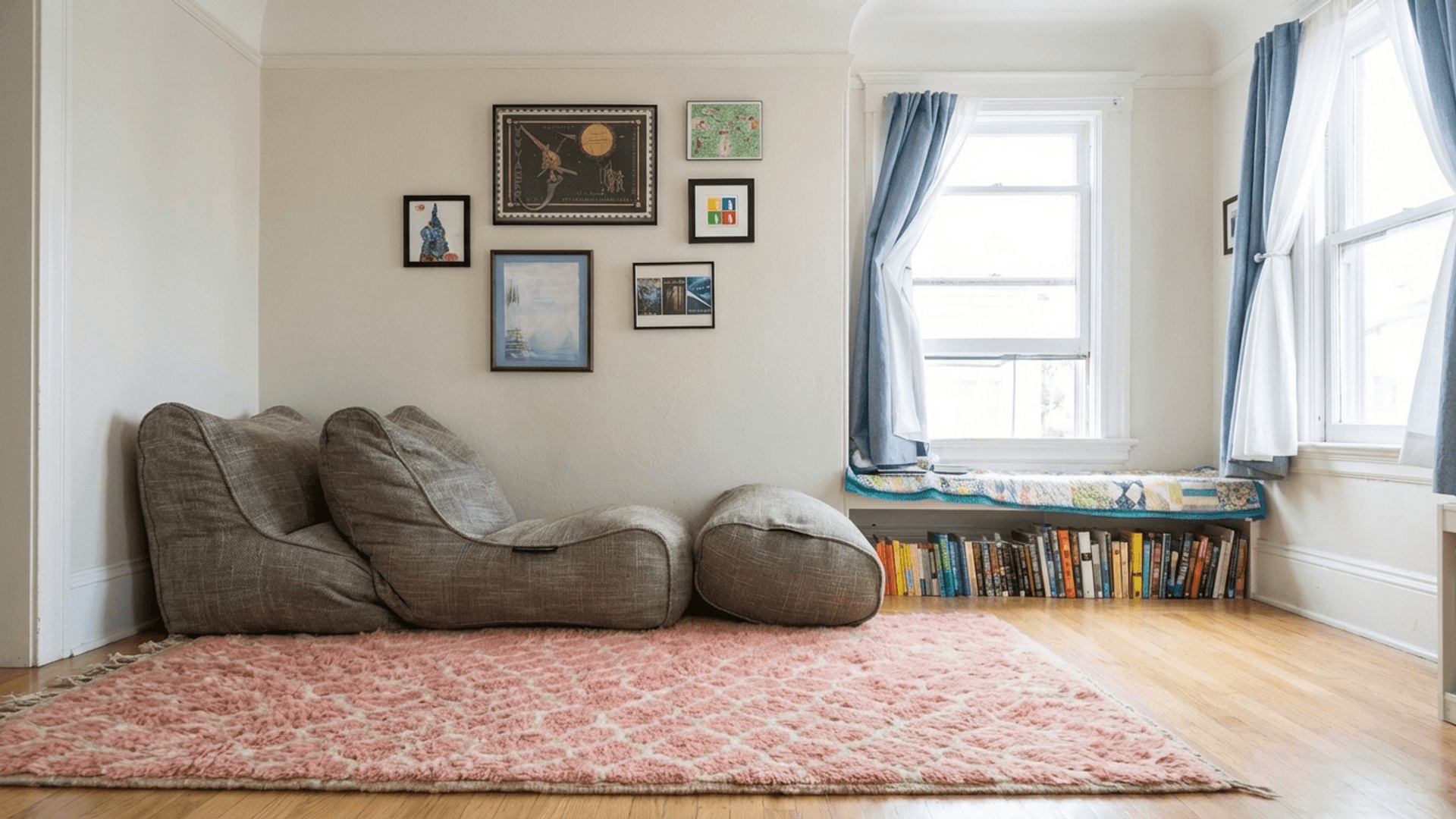 Pink Pebble Beni Mrirt Rug