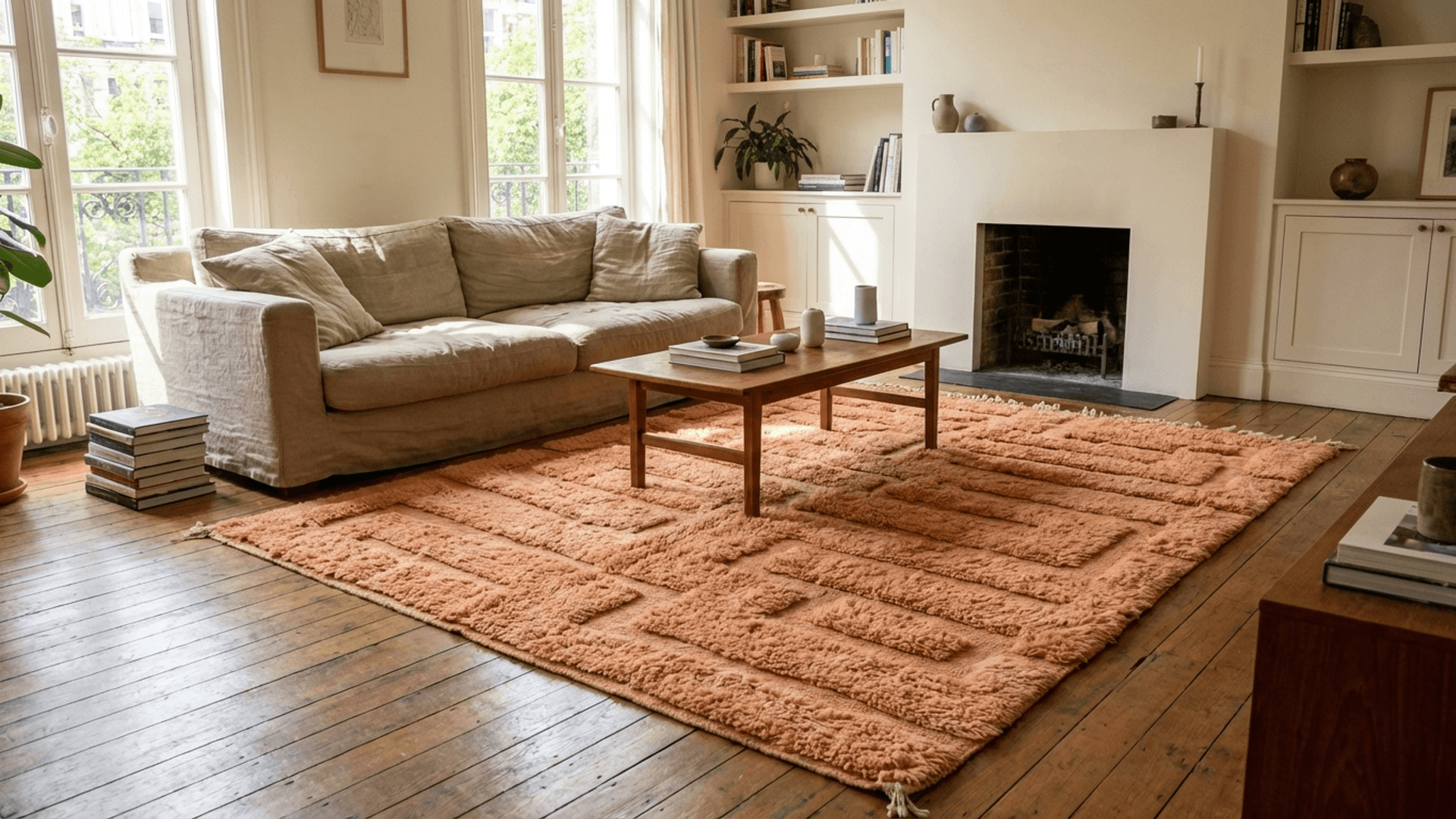 Terracotta Maze Beni Mrirt Rug
