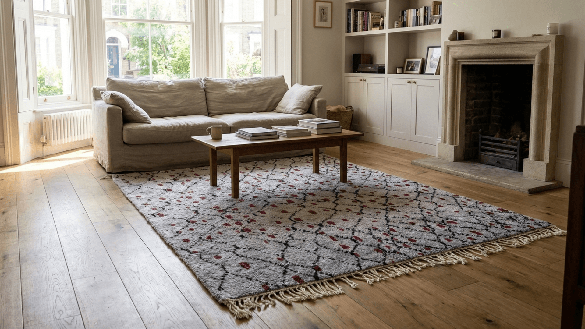 Neutral Lattice Beni Mrirt Rug