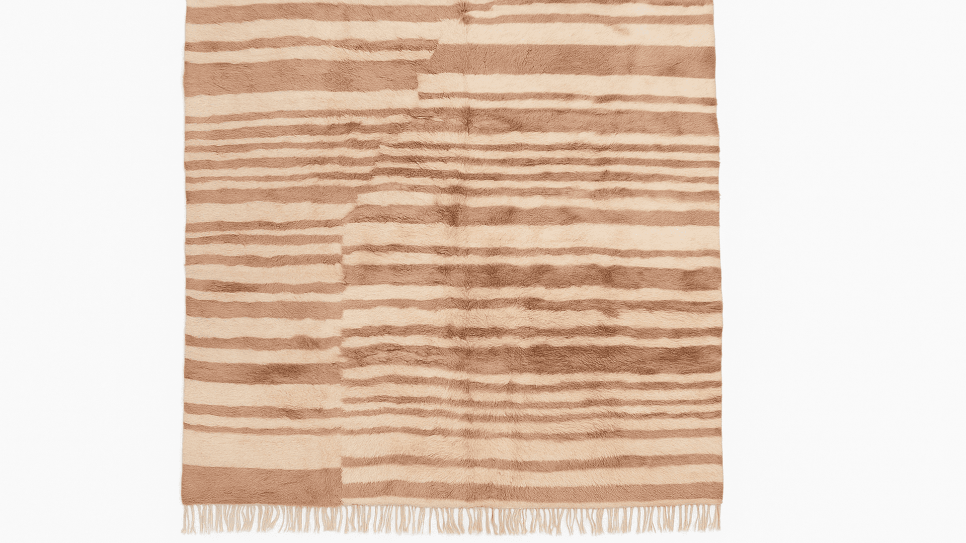 Handmade Wool Rug Beni Mrirt Custom Size Boho Living Room