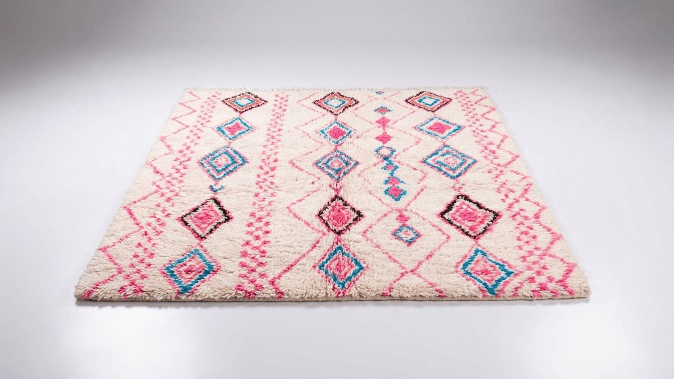 Multicolor Layered Diamond Azilal Rug