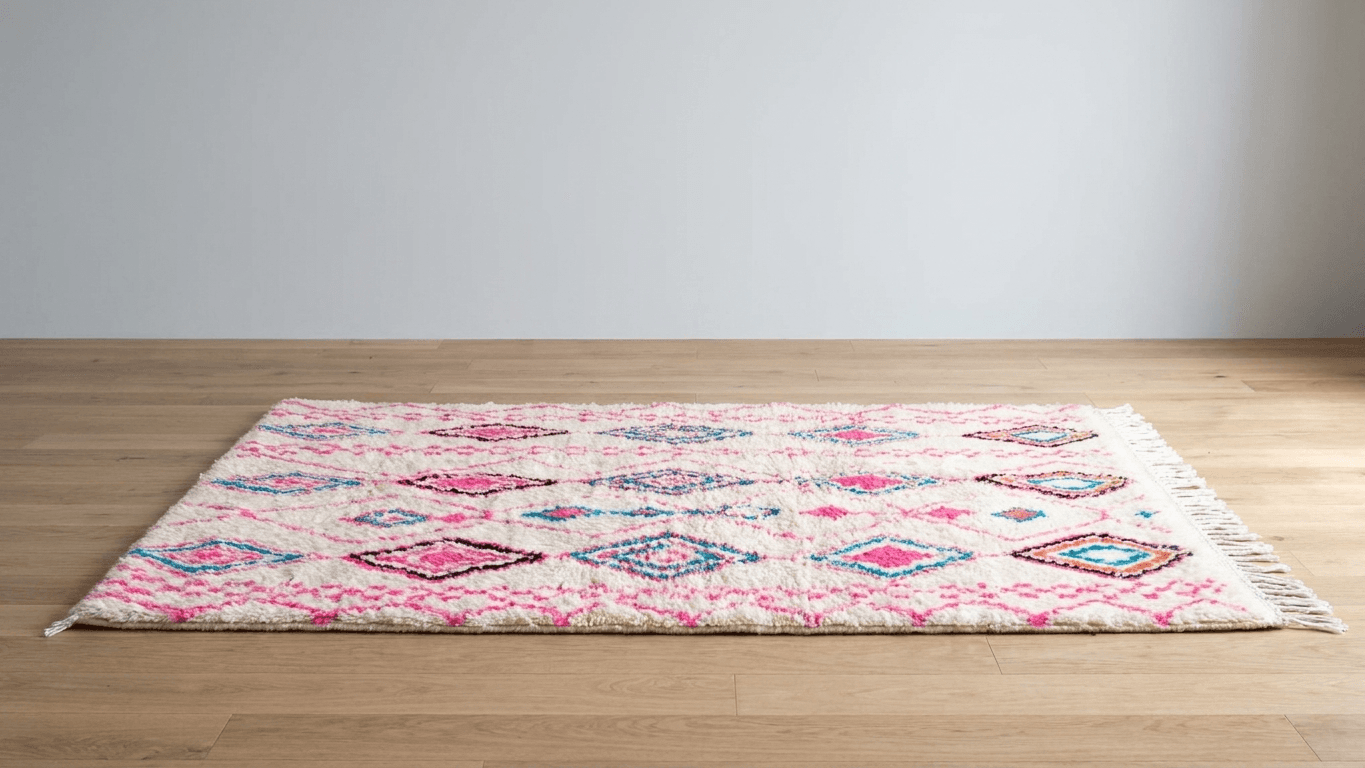 Multicolor Layered Diamond Azilal Rug