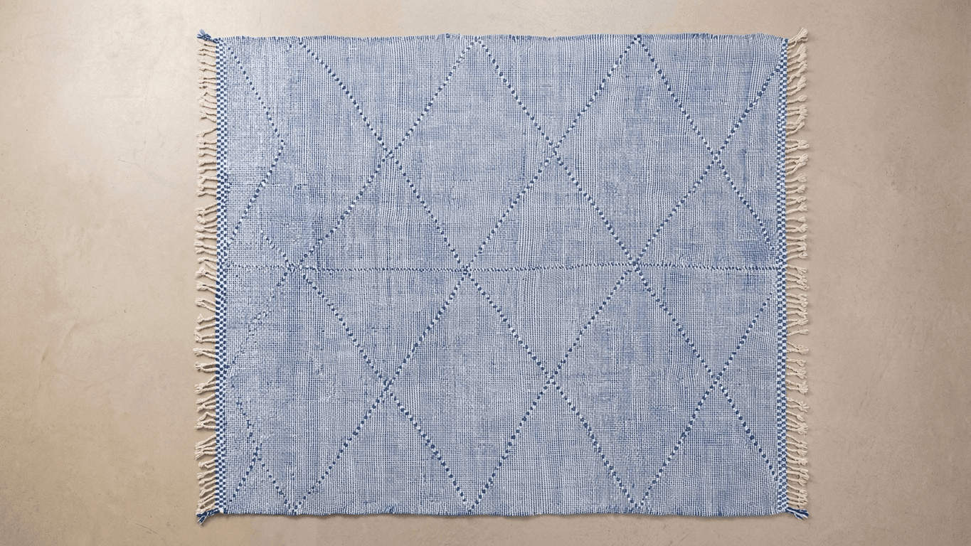 Blue Diamond Kilim Taznakht Rug