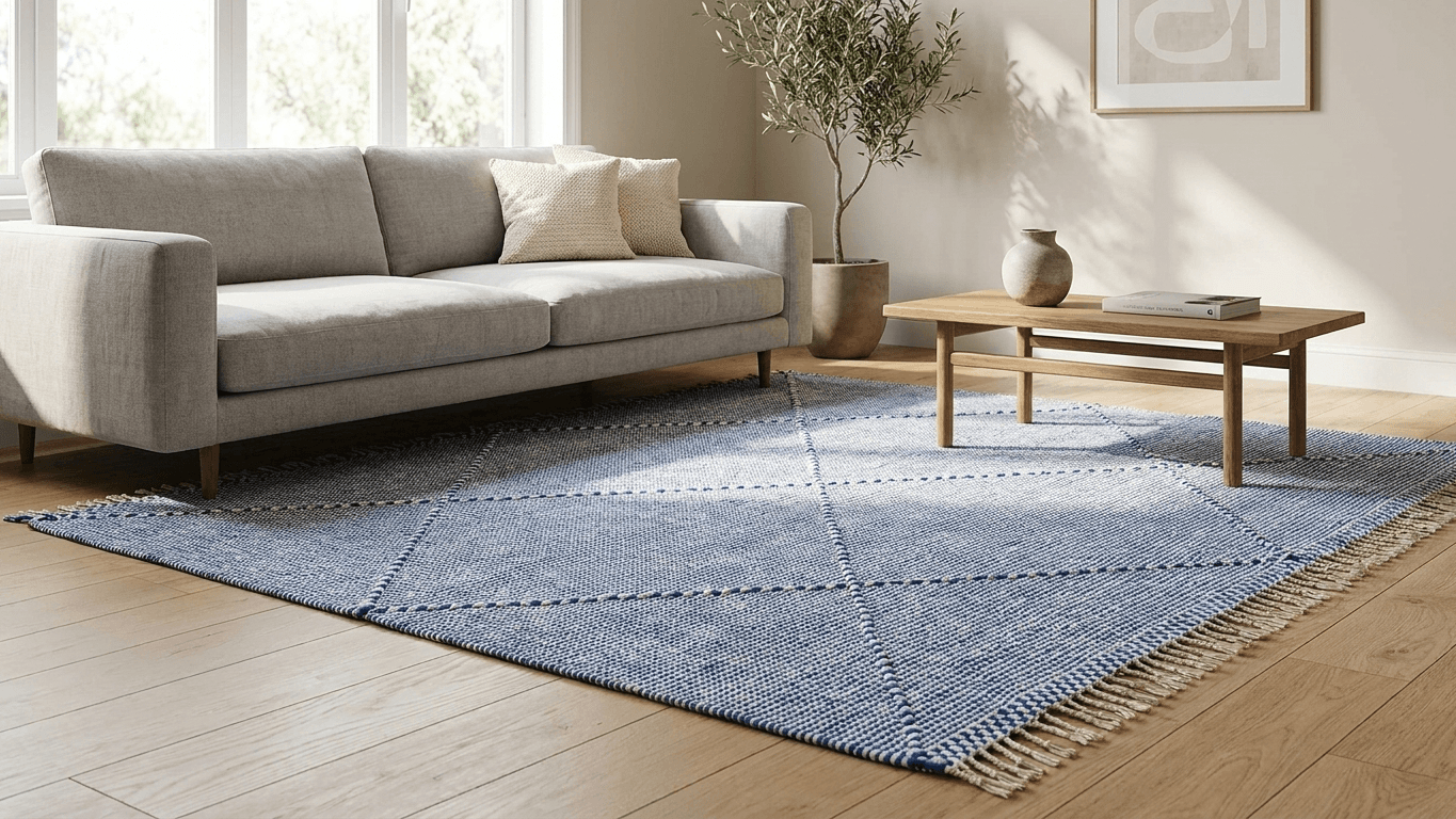 Blue Diamond Kilim Taznakht Rug