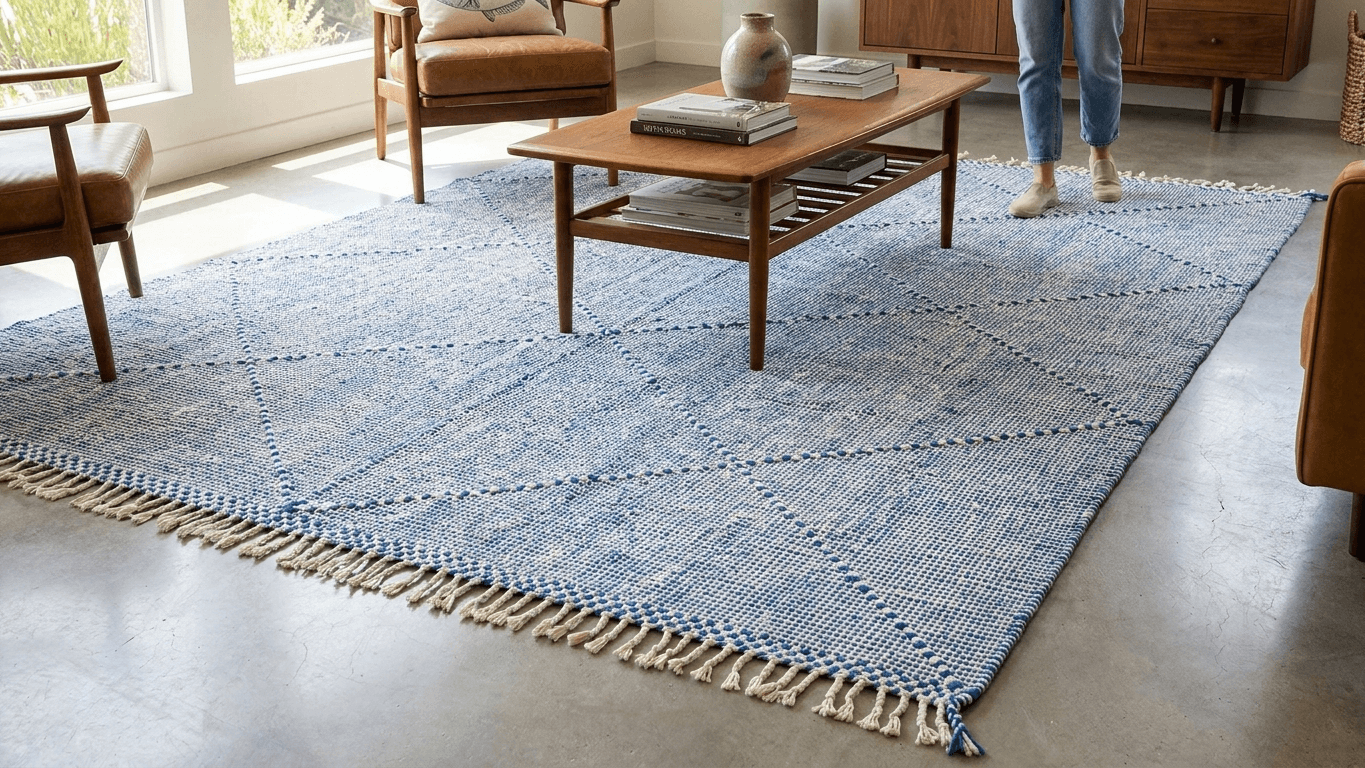 Blue Diamond Kilim Taznakht Rug