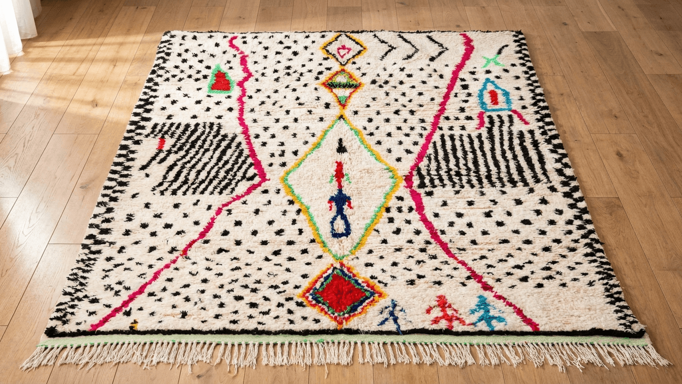 Neutral Diamond Azilal Rug
