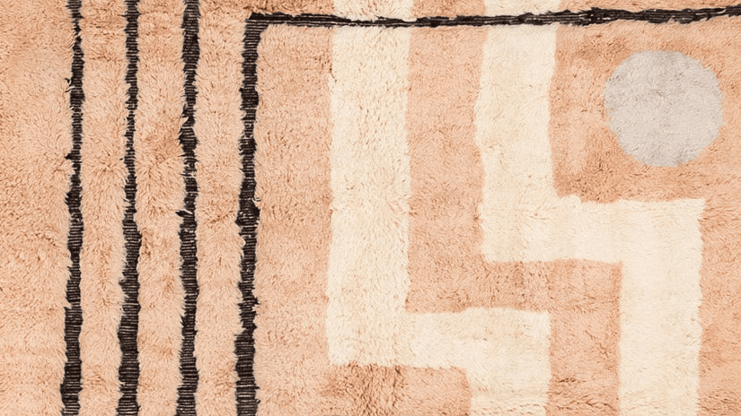 Handmade Wool Rug  Boho Style Living Room Decor