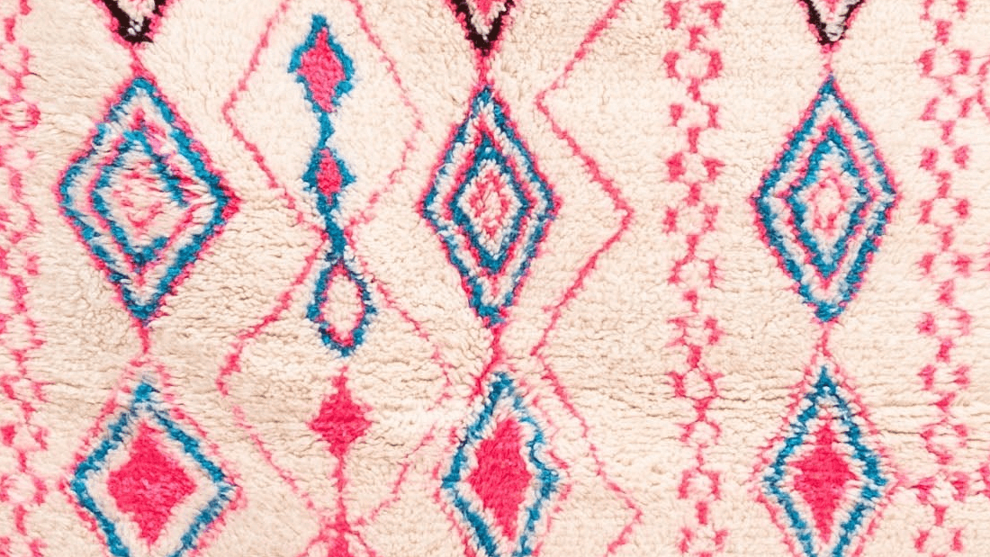 Multicolor Layered Diamond Azilal Rug