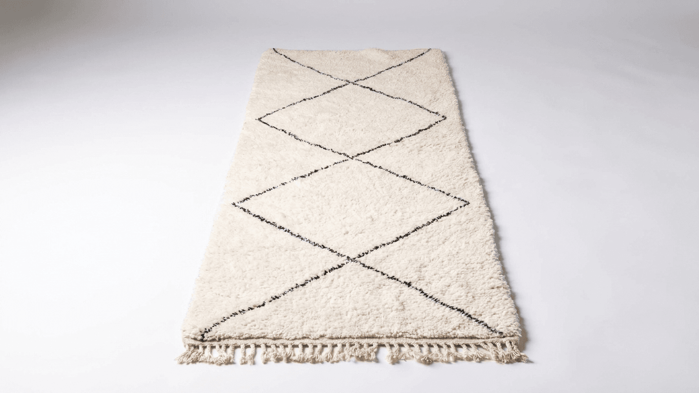 Ivory Diamond Beni Ourain Rug