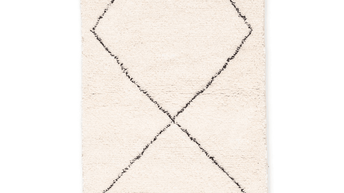 Ivory Diamond Beni Ourain Rug