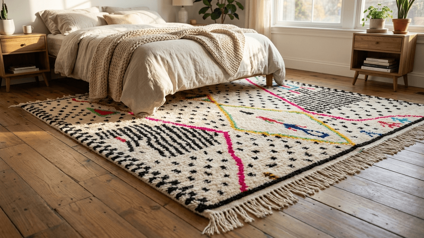 Neutral Diamond Azilal Rug