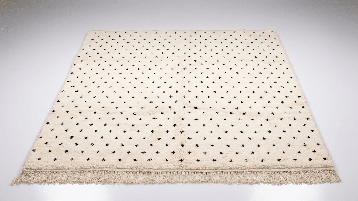 Ivory Speckled Beni Ourain Rug