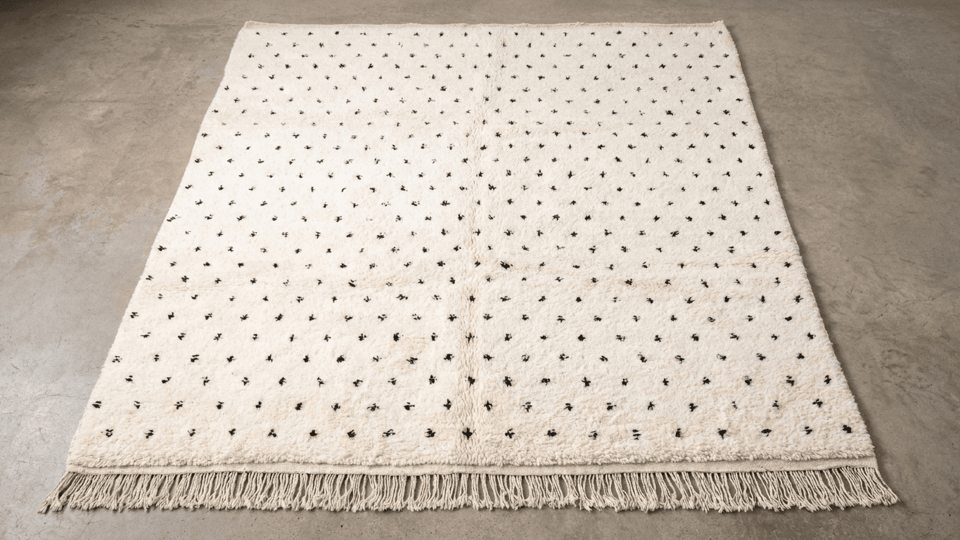 Ivory Speckled Beni Ourain Rug