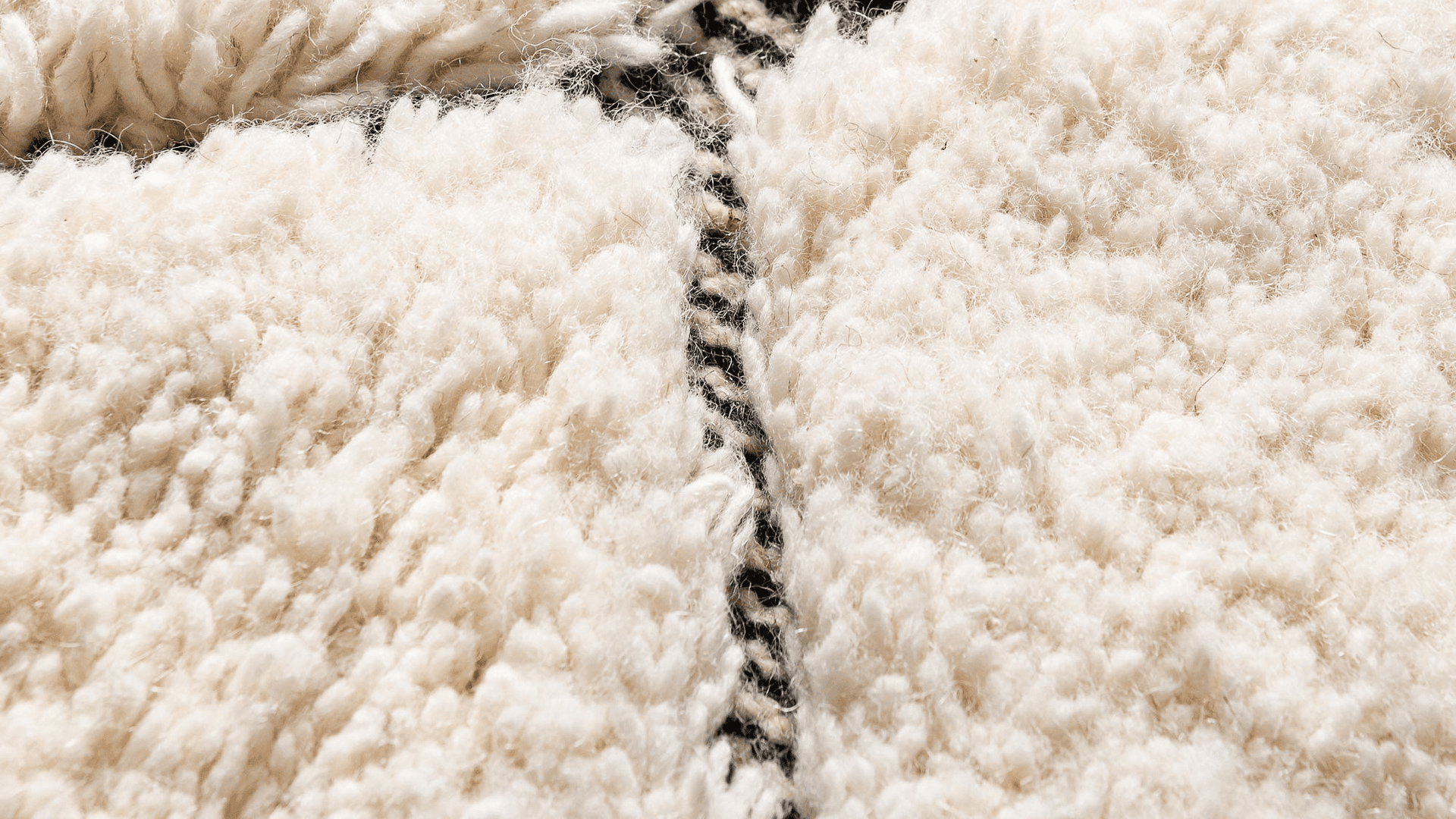 Handmade Wool Rug  Beni Ourain Boho Living Room