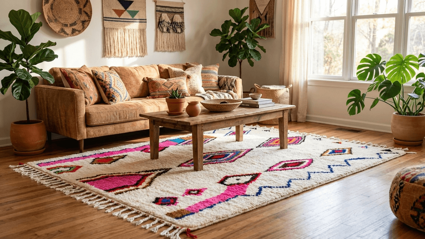 Ivory Diamond Azilal Rug