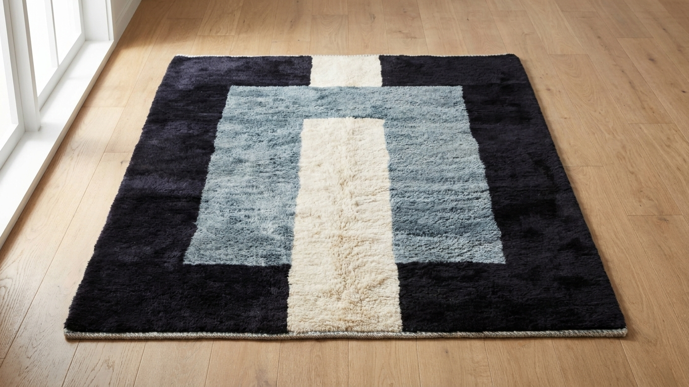 Handmade Wool Rug Beni Mrirt  Boho Decor
