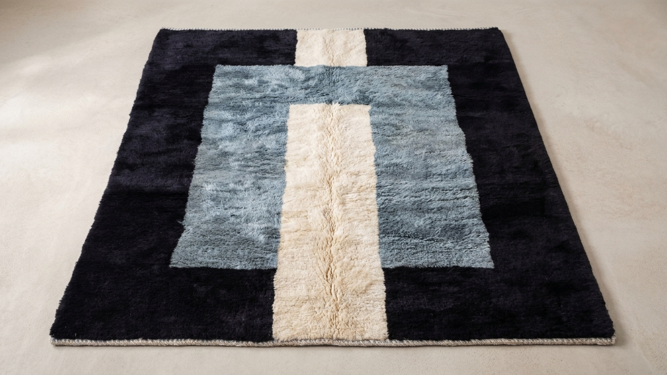 Handmade Wool Rug Beni Mrirt  Boho Decor