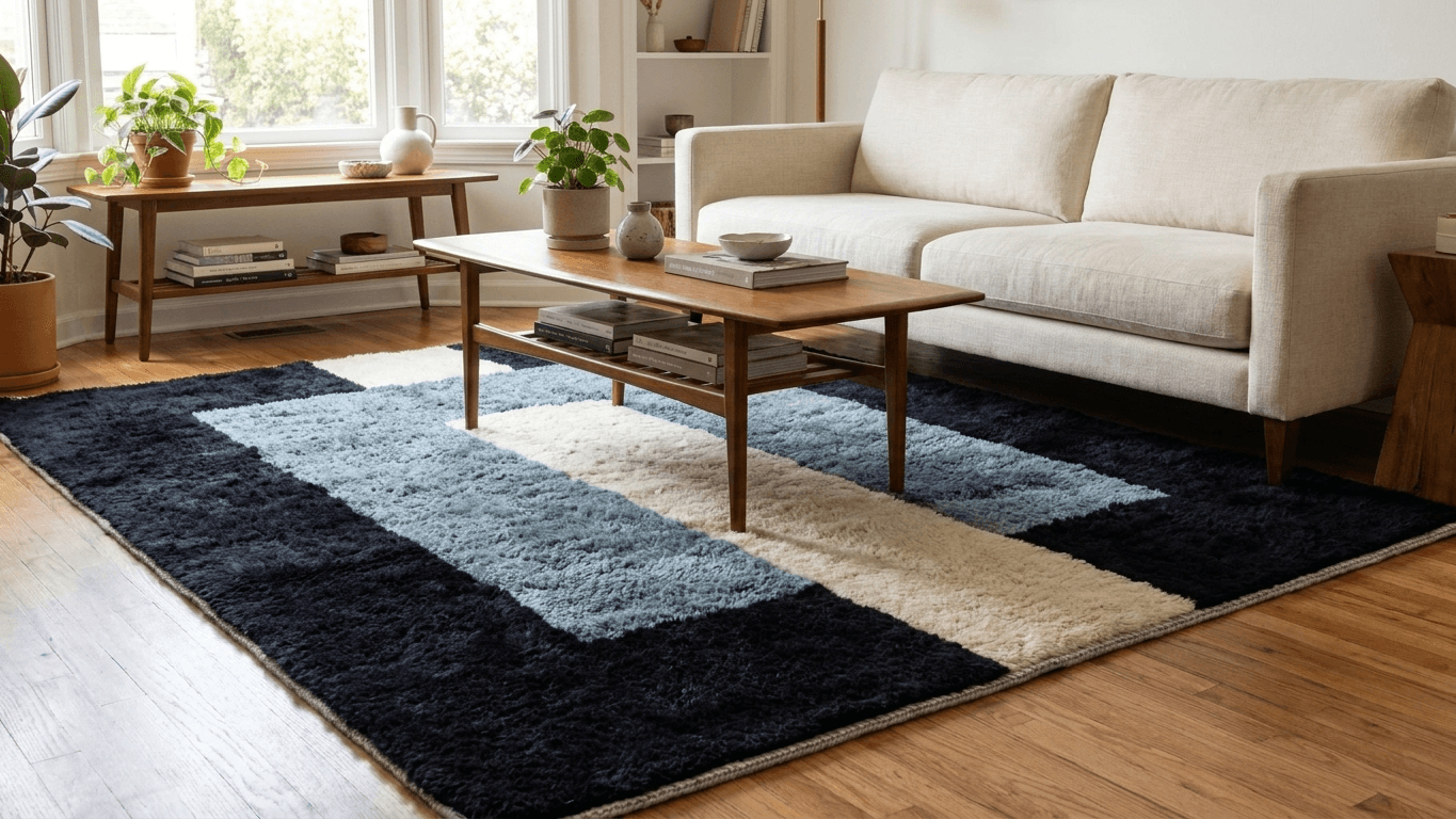 Handmade Wool Rug Beni Mrirt Boho Decor