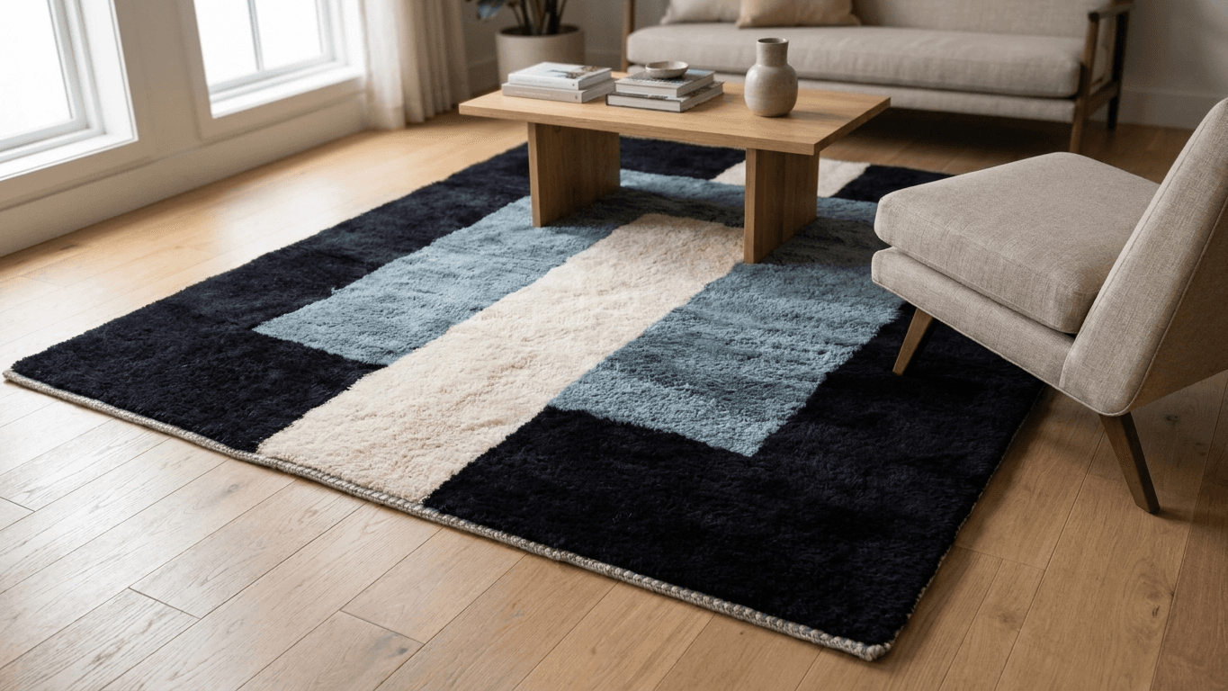 Handmade Wool Rug Beni Mrirt  Boho Decor