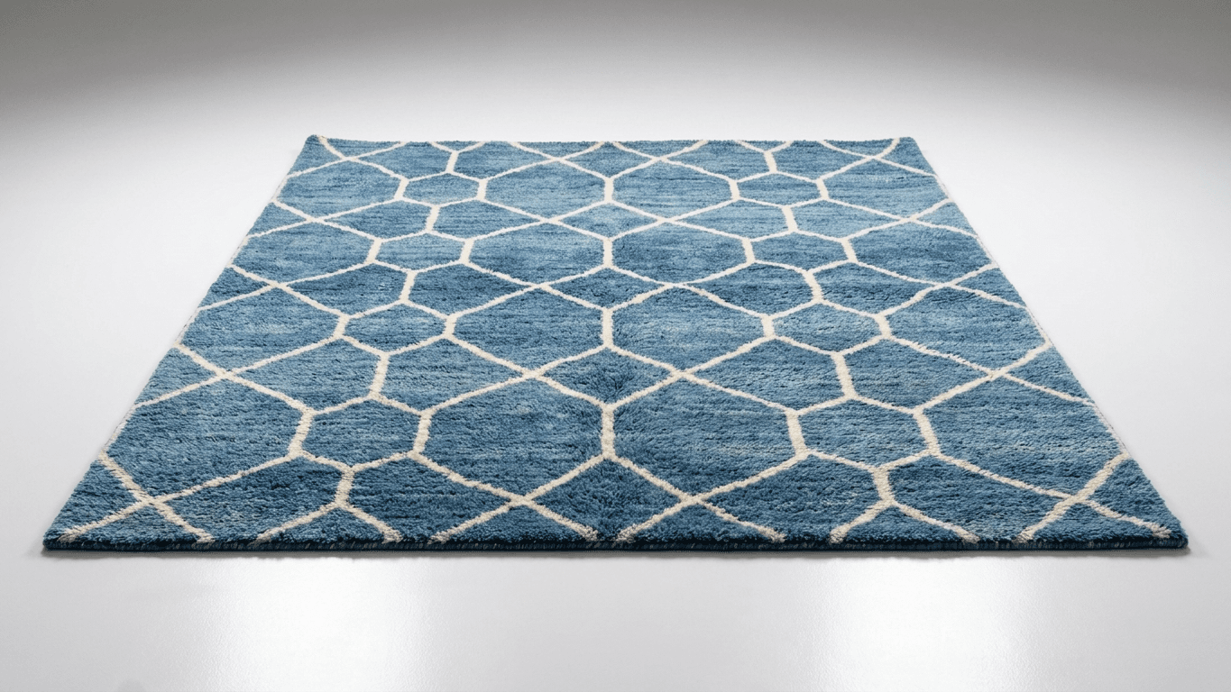 Handmade Wool Rug Boho  for Living Room Decor Beni Mrirt