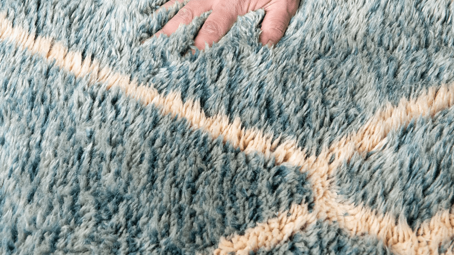 Handmade Wool Rug Boho  for Living Room Decor Beni Mrirt