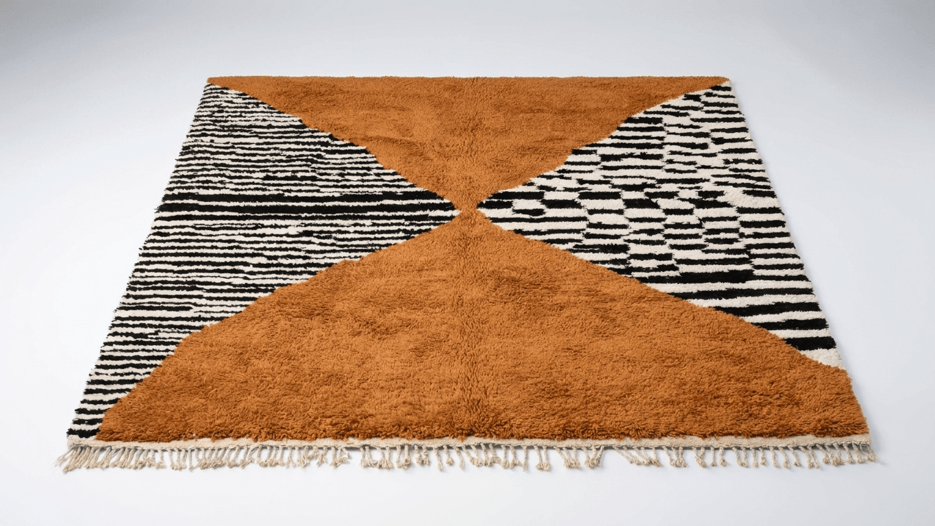 Handmade Wool Rug  Boho Living Room Decor