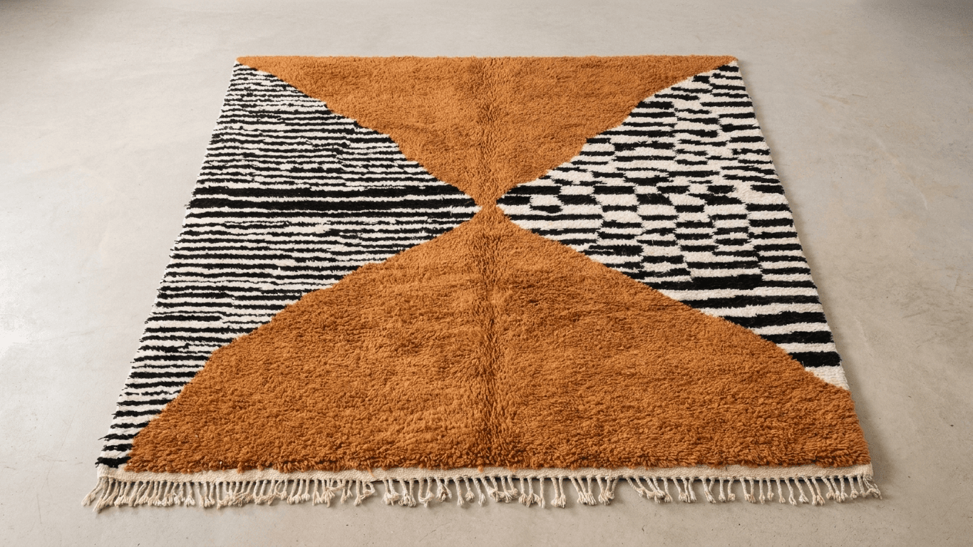 Handmade Wool Rug  Boho Living Room Decor