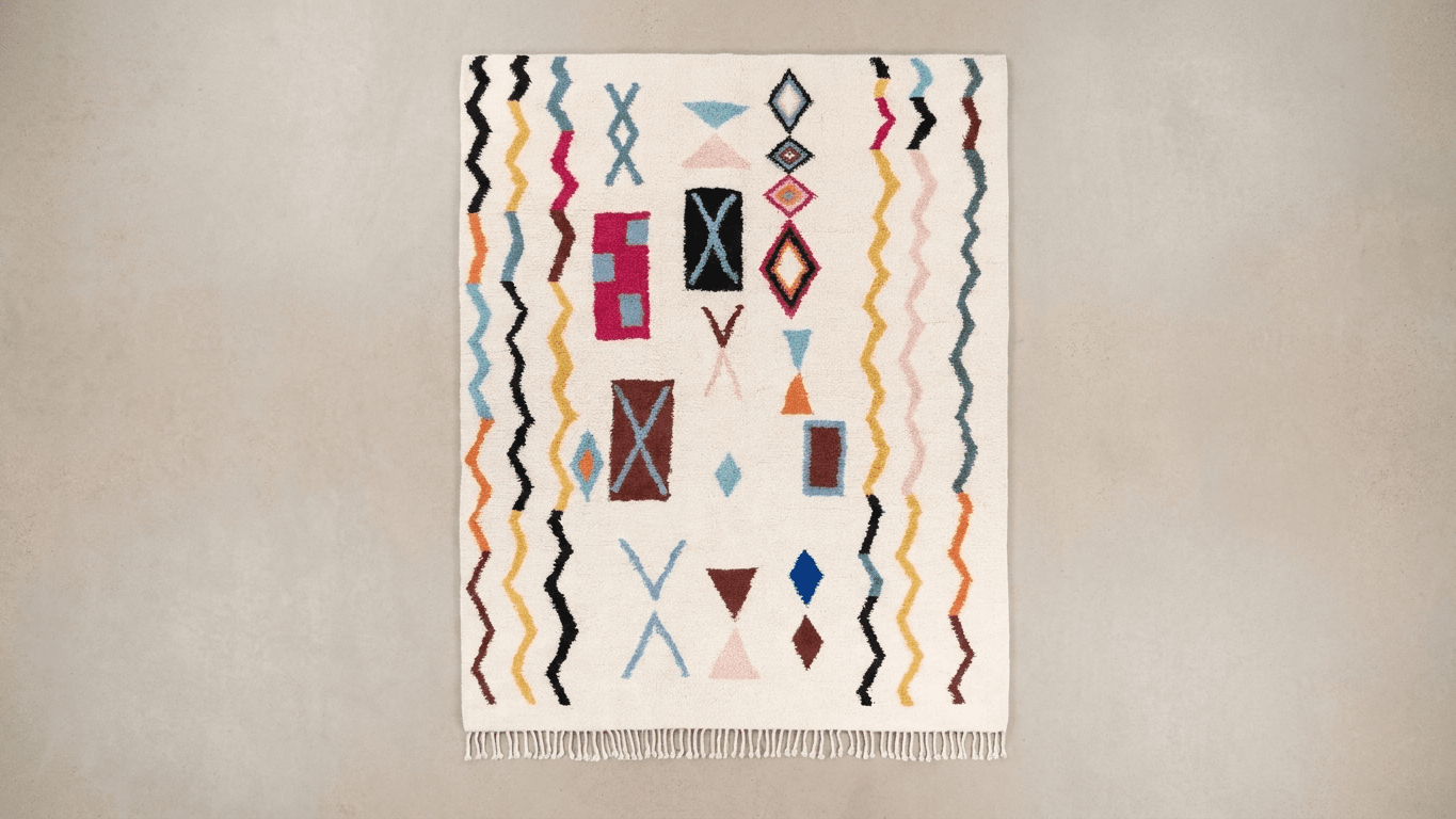 Handmade Wool Rug  Boho Living Room Decor