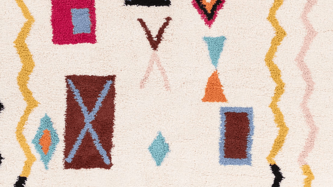 Handmade Wool Rug  Boho Living Room Decor