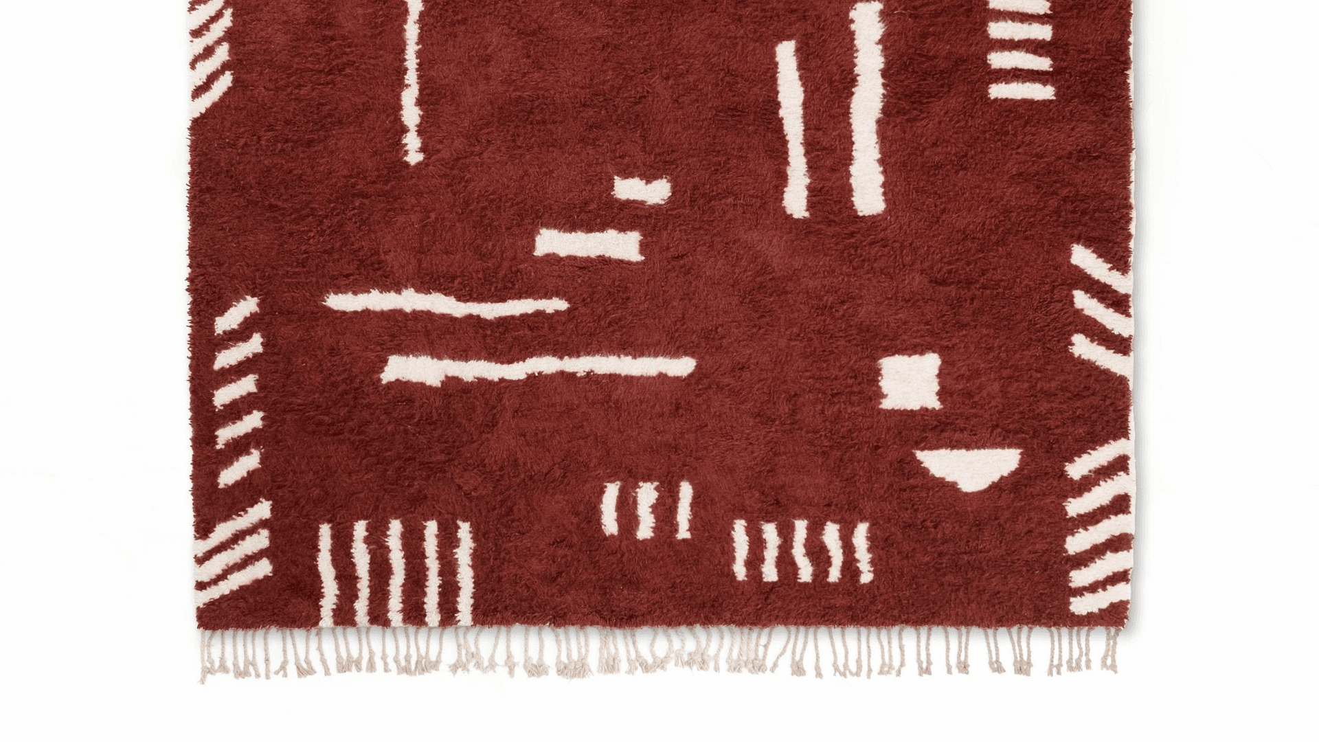 Handmade Wool Rug  Boho Beni Ourain for Living Room Decor