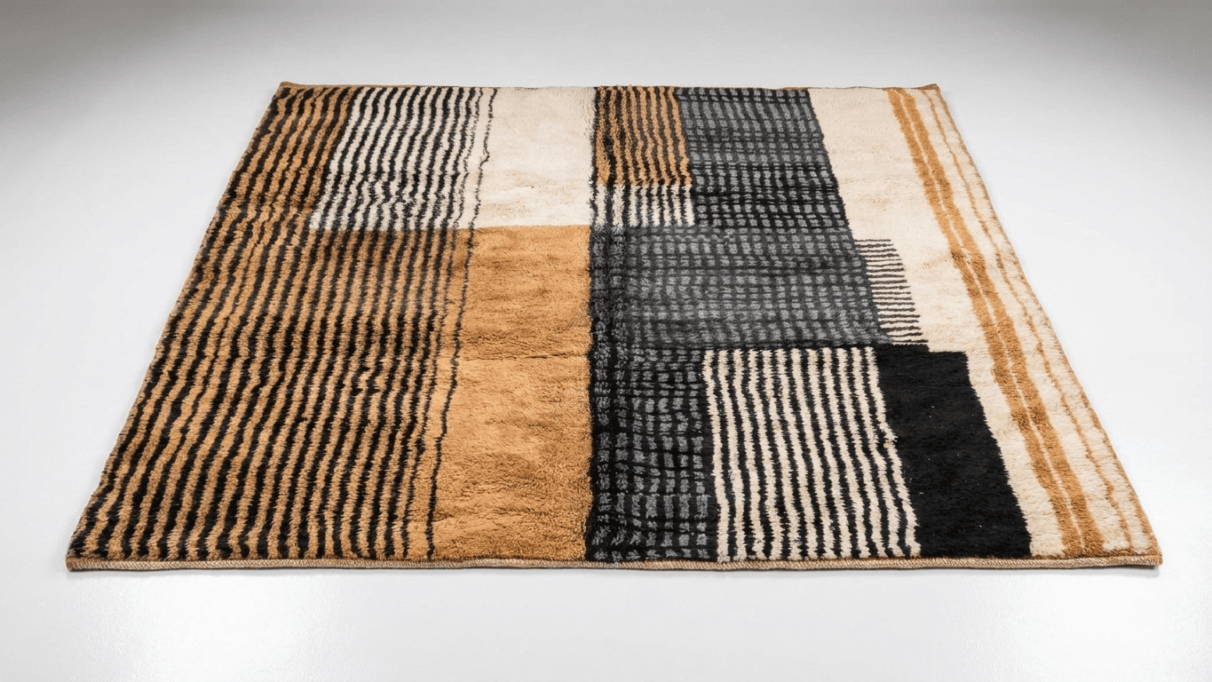 Handmade Wool Rug Beni Mrirt Boho Living Room Decor
