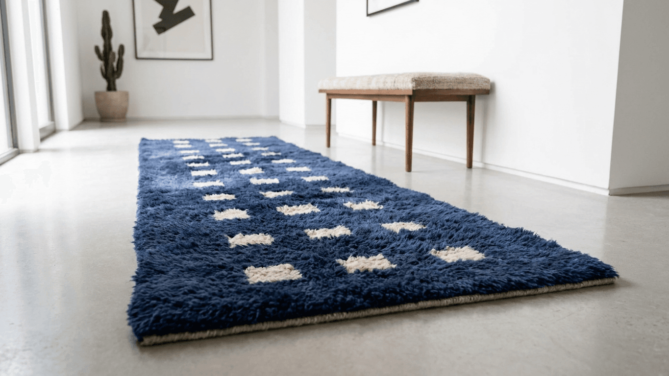 Handmade Wool Rug Boho Living Room Decor