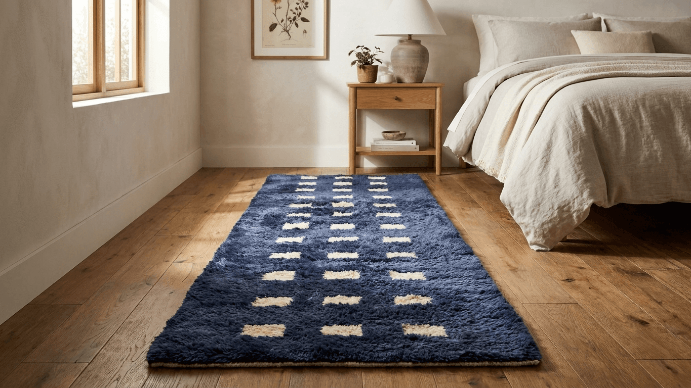 Handmade Wool Rug Boho Living Room Decor