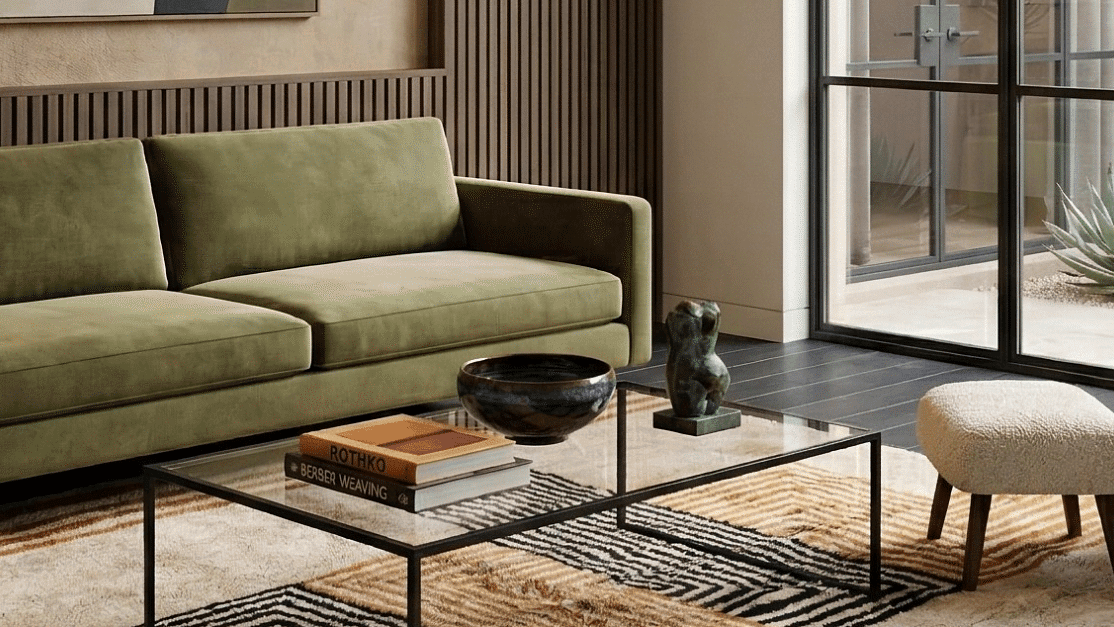Handmade Wool Rugs- Beni Mrirt Boho Rugs for Living Room Decor