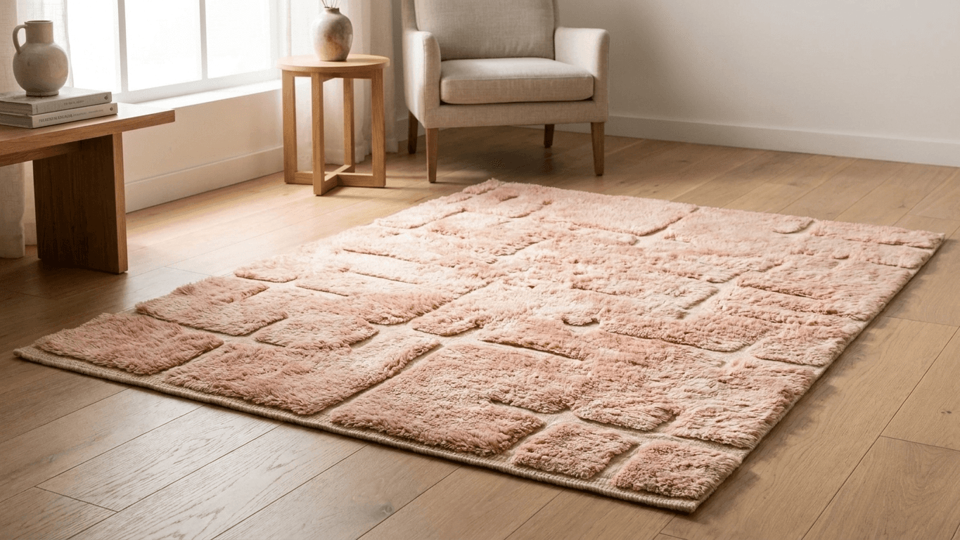 Handmade Wool Rug Beni Mrirt Boho Living Room Decor