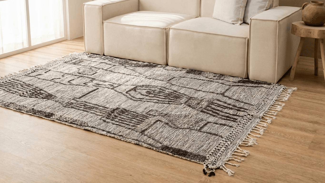 Neutral Arch Kilim Taznakht Rug