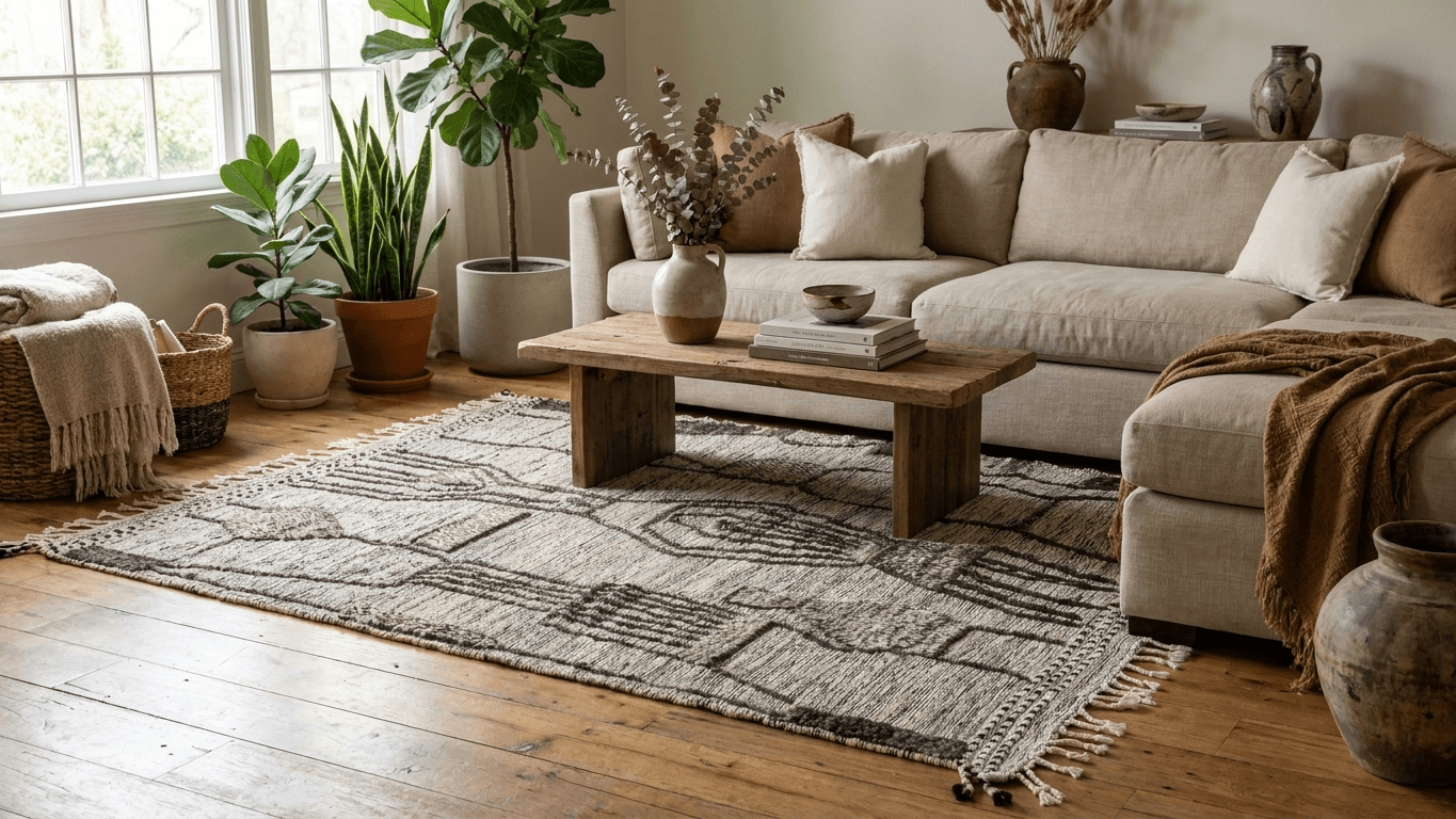Neutral Arch Kilim Taznakht Rug