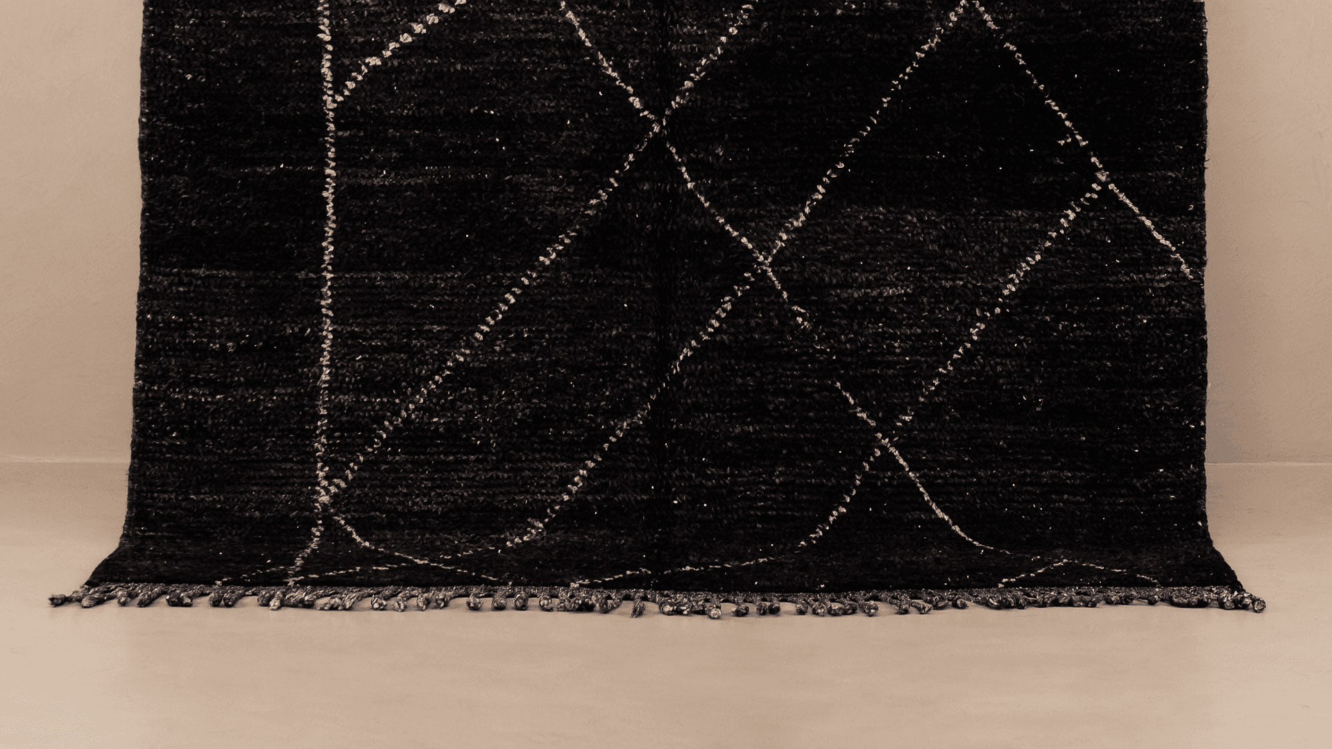 Black Linear Taznakht Rug