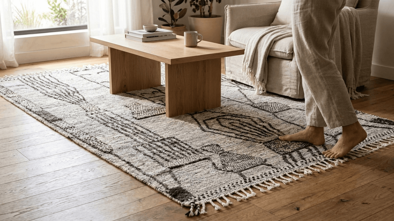 Neutral Arch Kilim Taznakht Rug