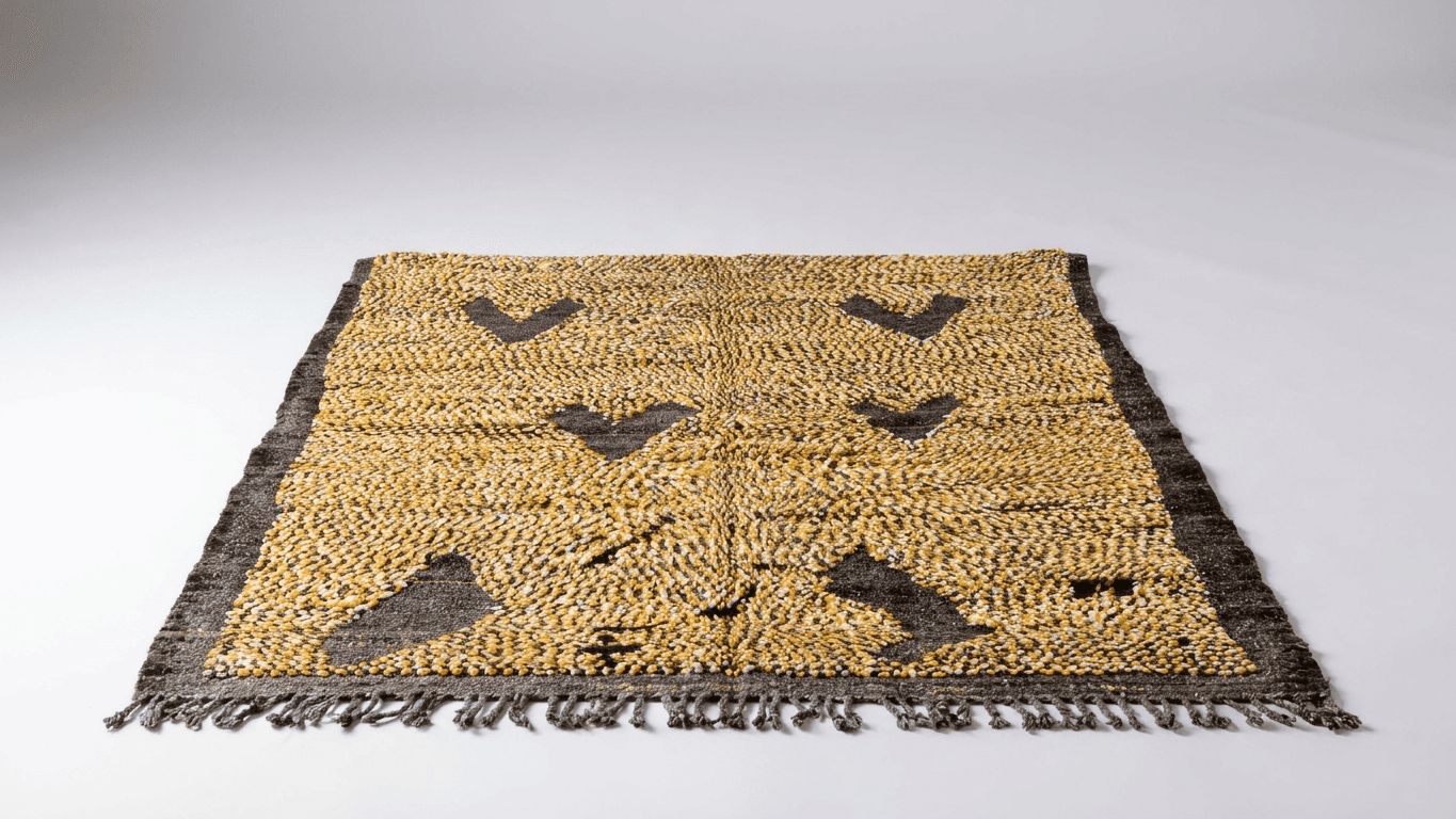 Yellow Geometric Kilim Taznakht Rug