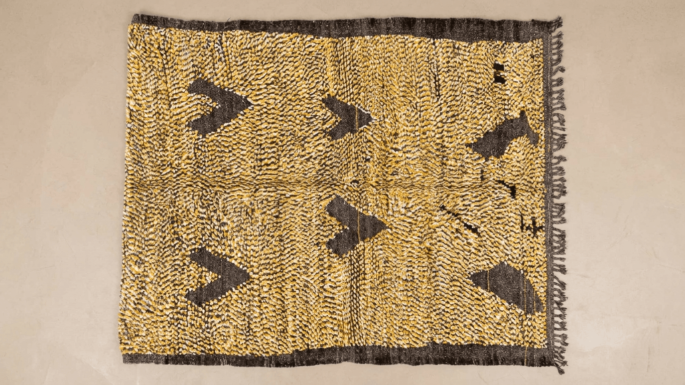 Yellow Geometric Kilim Taznakht Rug