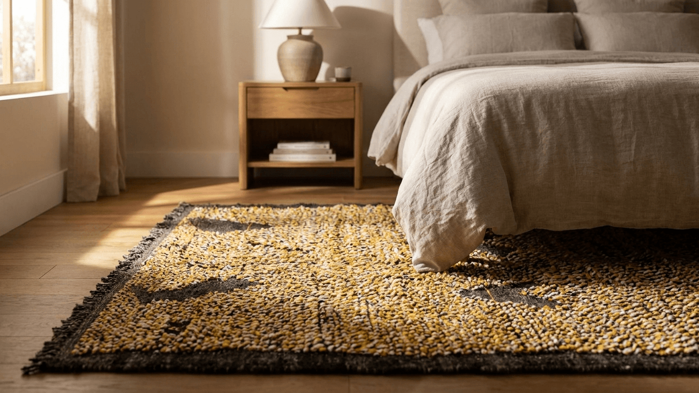 Yellow Geometric Kilim Taznakht Rug