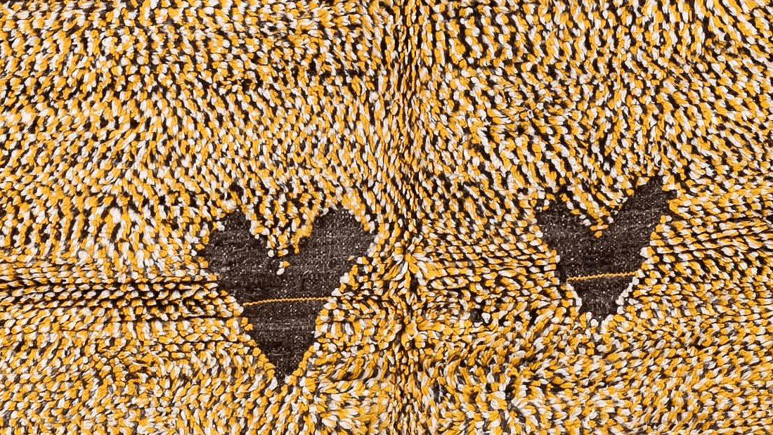 Yellow Geometric Kilim Taznakht Rug