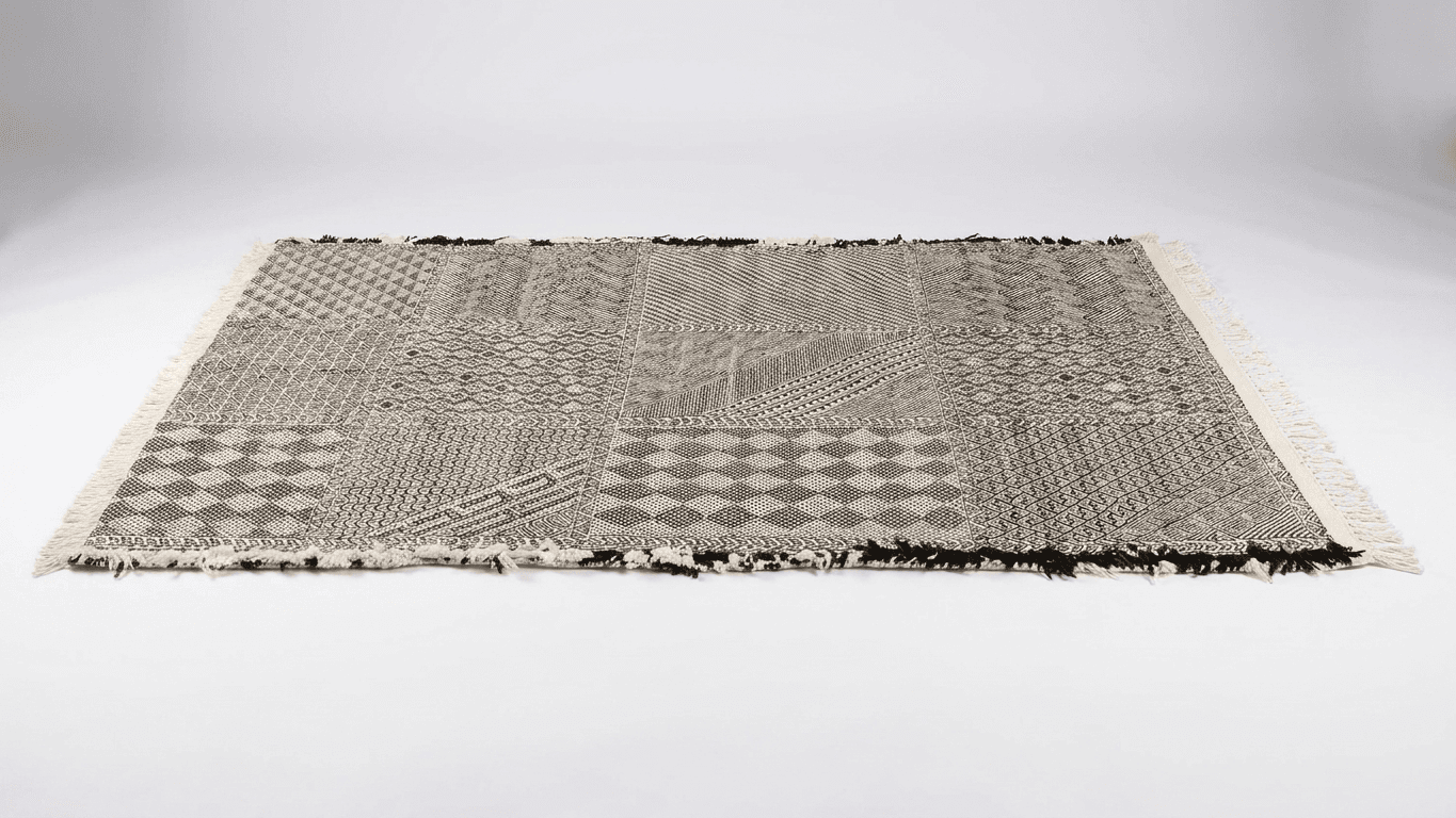 Neutral Patchwork Kilim Taznakht Rug