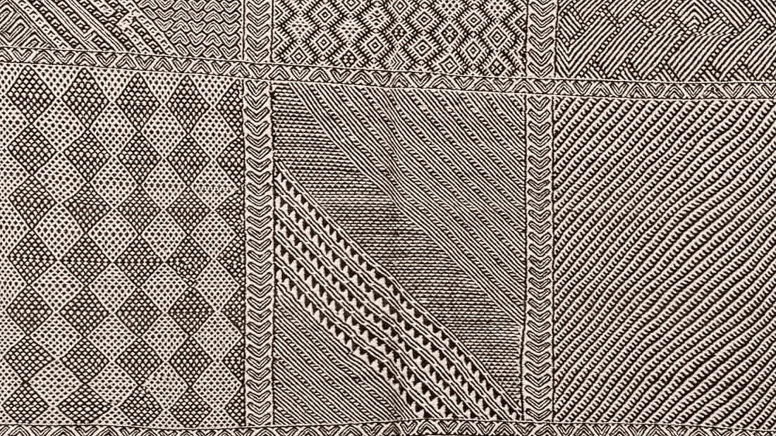 Neutral Patchwork Kilim Taznakht Rug