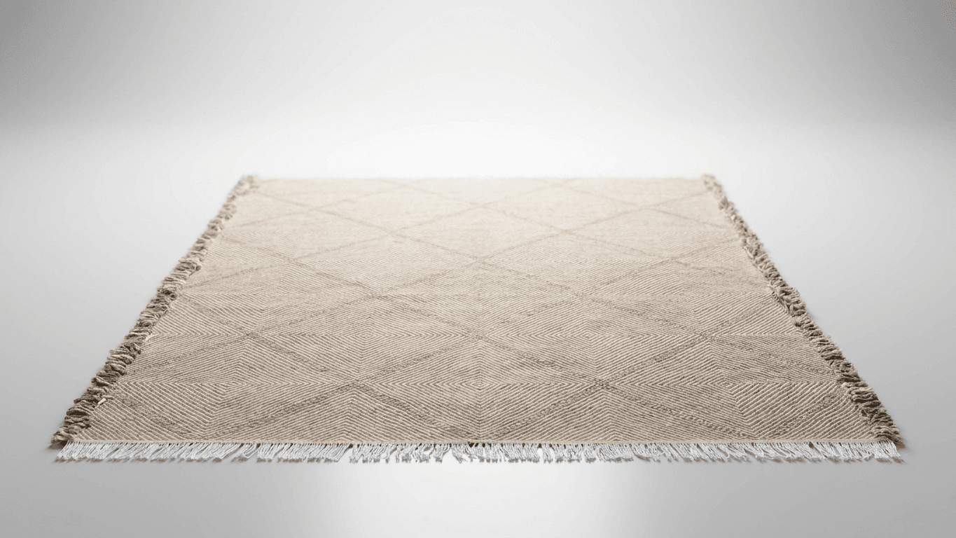 Neutral Herringbone Kilim Taznakht Rug