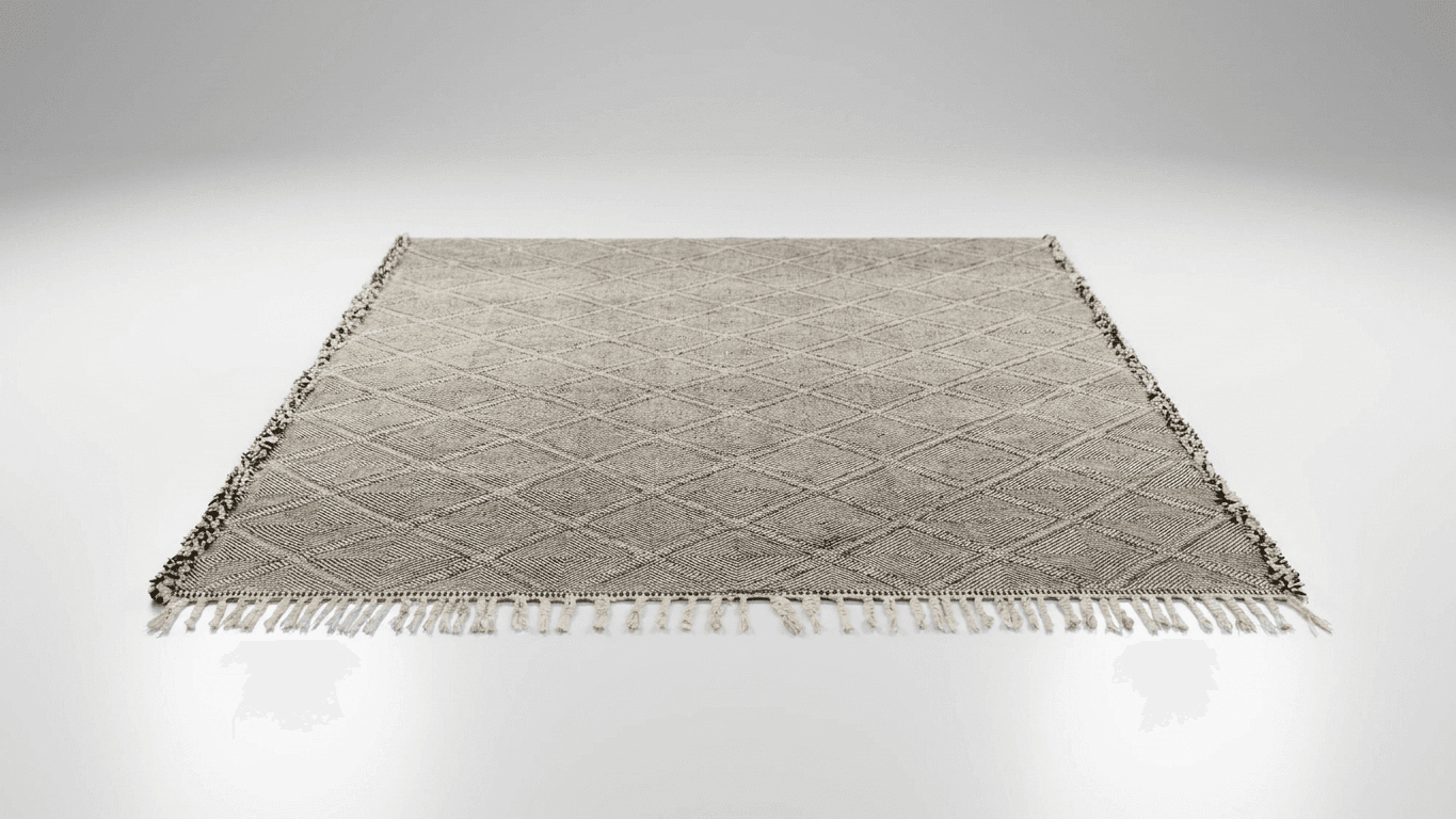 Neutral Diamond Kilim Rug