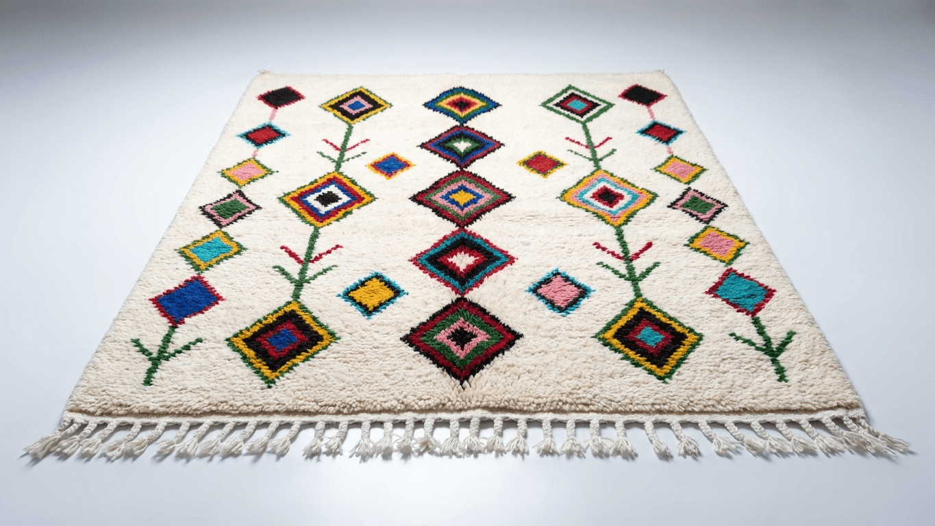 Multicolor Diamond Azilal Rug