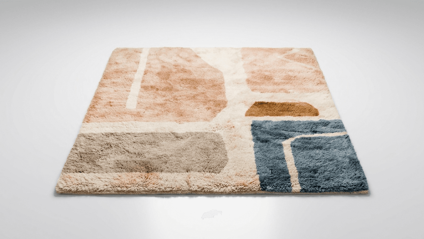 Handmade Wool Rug Beni Mrirt Boho Living Room Decor