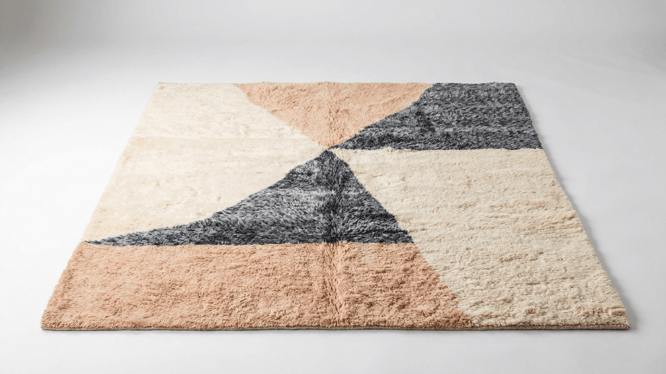 Handmade Wool Rug  Boho Living Room Decor